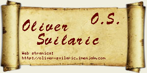 Oliver Svilarić vizit kartica